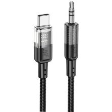 Аудіокабель HOCO UPA27 USB Type-C (штекер) на 3,5 мм (штекер), 1,20M, ЧОРНИЙ
