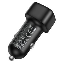Автомобільний зарядний пристрій BOROFONE BZ34B dual port PD 20W + QC3.0, ЧОРНИЙ