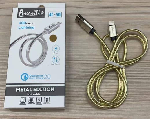 USB Cable Avantis AC-50i Metal Edition Lighting Gold