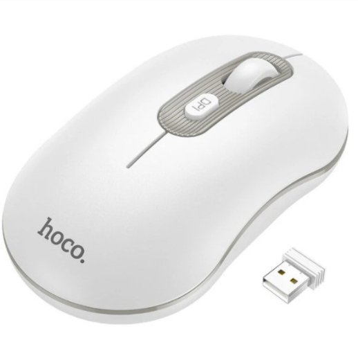 Мишка бездротова HOCO GM21 бiло-сiра