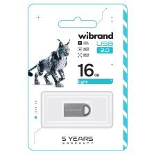 USB флеш 16Gb Wibrand lynx Silver 2.0