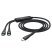 USB-C кабель HOCO U102 2в1 Type-C на 2 Type-C 1.5M чорний