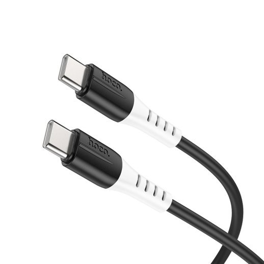 USB-C кабель HOCO X82 Type-C - Type-C SILICONE 60W 3A, 1 метр, чорний