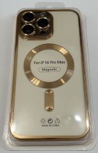 Case Magsafe With Frame for Apple Iphone 14 ProMax Gold