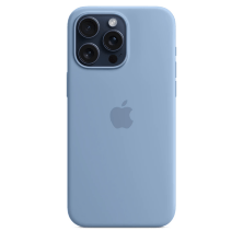 Silicone Case Original With MagSafe and Splash Apple iPhone 15 Pro Max Winter Blue