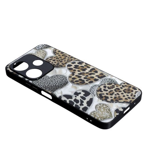 Накладка Fashion Mix для Xiaomi Redmi 13/Poco M6 Leopard Hearts