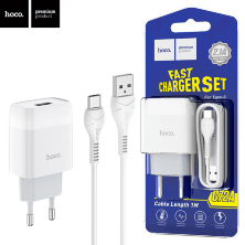 Мережевий Зарядний Пристрій Hoco C72A 1USB Type-C White