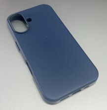 Чехол Leather Case Apple Iphone 16 MagSafe Blue