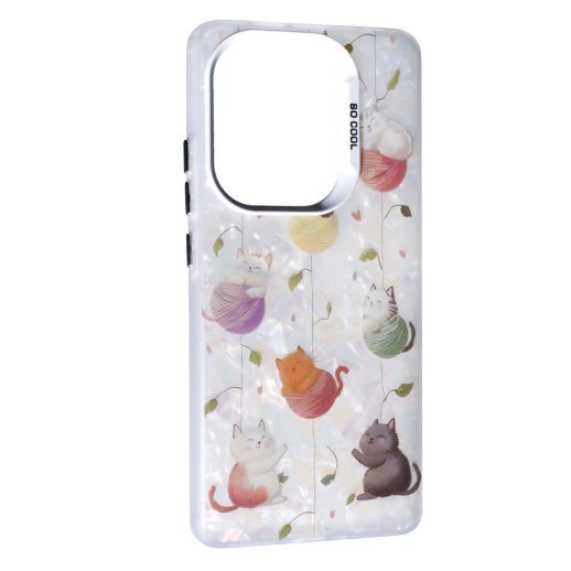 Накладка Soft Milky для Xiaomi Redmi Note 13 Pro (4G)/ Note 14 S /Poco M6 Pro (4G) Cat with threads