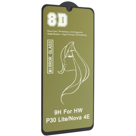 Захисне скло 8D MIRROR HUAWEI P30 LITE 2019