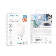 Мережевий зарядний пристрій BOROFONE BA77A Insightful PD30W USB-C + кабель TYPE-C - LIGHTNING