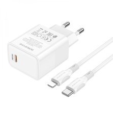 Мережевий зарядний пристрій BOROFONE BA77A Insightful PD30W USB-C + кабель TYPE-C - LIGHTNING