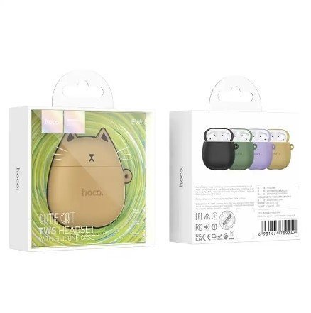 Бездротові навушники HOCO EW45, CARAMEL CAT, світло-коричневий