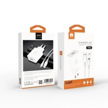 Мережевий зарядний пристрій WUW T66 2A + USB кабель Type-C