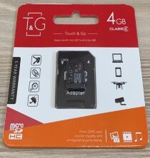 Карта пам'яті T&G MicroSDHC 4gb 4 Class & Adapter  глюк