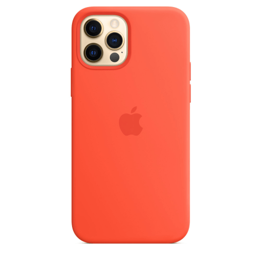Silicone Case Original With MagSafe and Splash Screen Apple iPhone 12 Pro Max Electric Orange