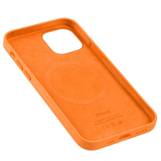 Silicone Case Original With MagSafe and Splash Screen Apple iPhone 12 Pro Max Electric Orange