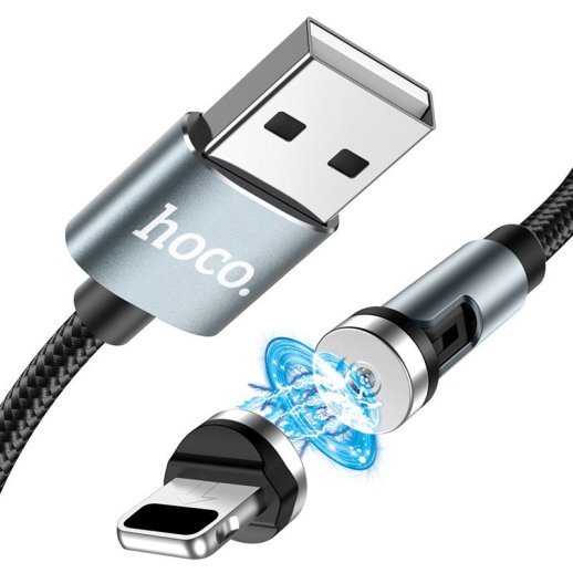USB кабель HOCO U94 магнiтний USB - Lightning 1.20M ЧОРНИЙ