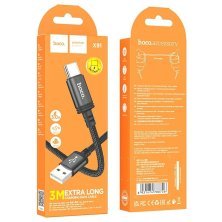 USB кабель HOCO X91 USB - Type-C 3 MЕТРИ, ЧОРНИЙ