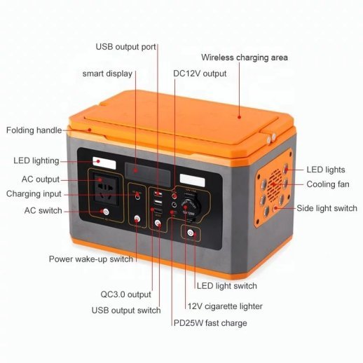 Power Station OKD-520 500W 577.2Wh (135000 mAh)
