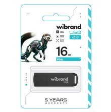 USB флеш 16Gb Wibrand MINK USB 2.0 BLACK