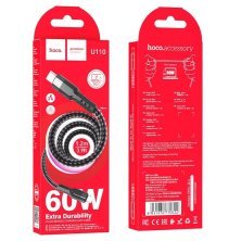 USB-C кабель HOCO U110 60W Type-C - Type-C 1.2M ЧОРНИЙ