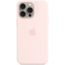 Silicone Case Original With MagSafe and Splash Apple iPhone 15 Pro Max Light Pink
