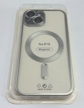 Case Magsafe With Frame Matte for Apple Iphone 15 Silver
