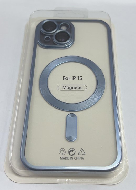 Case Magsafe With Frame Matte for Apple Iphone 15 Silver