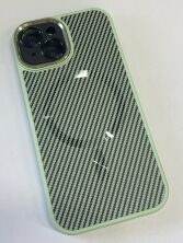 Case Carbone Shield Magsafe  for Apple Iphone 15 Mint