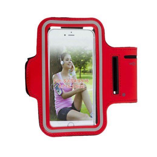 Сумка спорт на руку для Apple iPhone 6 / 6s Red