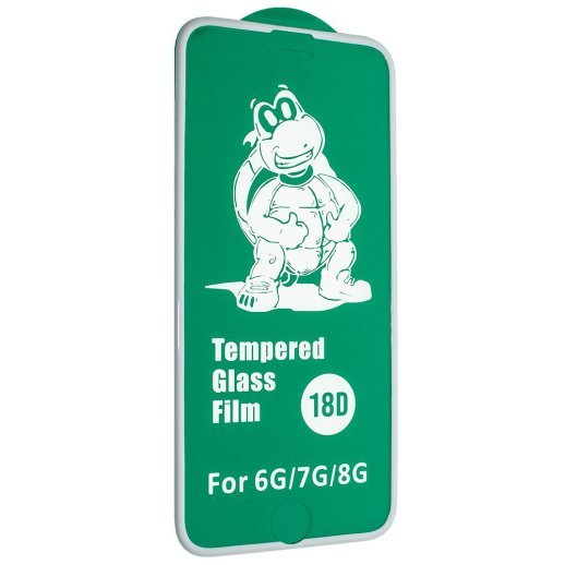 Захисне скло 18D із захисним бортом для APPLE IPHONE 6 / 7 / 8 БІЛИЙ