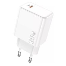 Мережевий зарядний пристрій BOROFONE BA77A Insightful TYPE-C PD 30W, білий