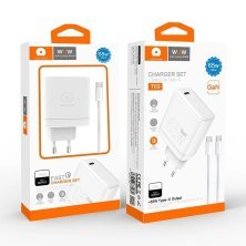 Мережевий зарядний пристрій WUW T69 GaN TYPE-C PD 65W + USB кабель Type-C - Type-C