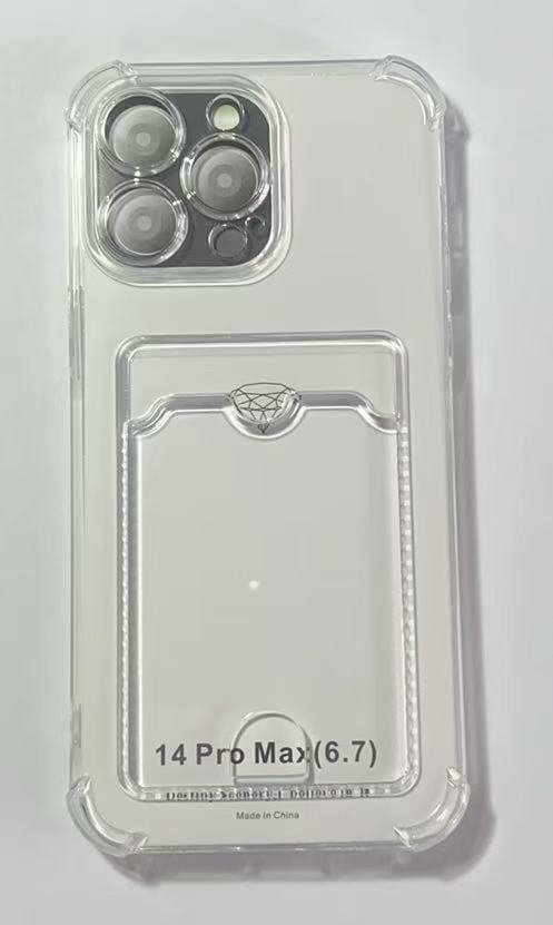 Case Clear Card Holder for Apple Iphone  14 ProMax