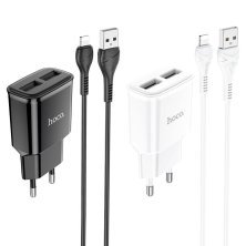СЗУ HOCO C88A (2USB/2.4A) + Lightning (12pc) (черный)