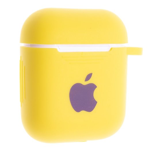 Чохол для Apple AirPods 2 з карабіном NEW (з лого яблуко) з'єднаний