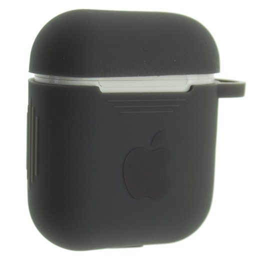 Чохол для Apple AirPods 2 з карабіном NEW (з лого яблуко) з'єднаний