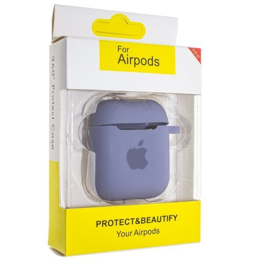 Чохол для Apple AirPods 2 з карабіном NEW (з лого яблуко) з'єднаний