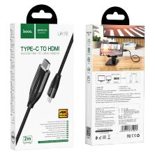 Відеокабель HOCO UA16 4K 30Hz Type-C - HDMI, 2 метри, сірий