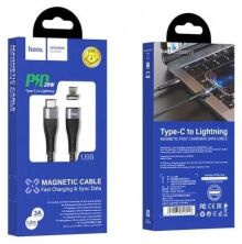 USB-C кабель HOCO U99 магнiтний Type-C - Lightning 20W 1.20M ЧОРНИЙ