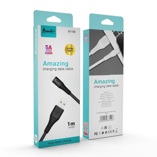 USB Cable Avantis A-115t Amazing Type-C Чорний