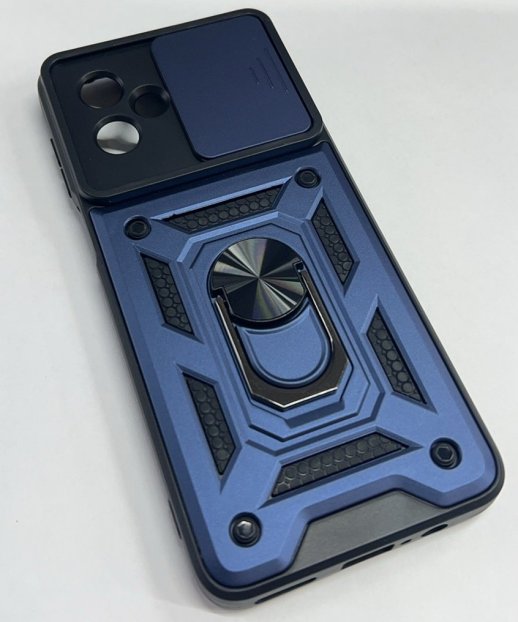 Armor Case With Curtain for Motorola G54 Dark Blue