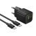 Зарядний пристрій HOCO N65 Ingenious, PD20W + QC3.0, два порти (USB-C + USB-A), комплект з кабелем Type-C to Type-C, EU-вилка, чорний