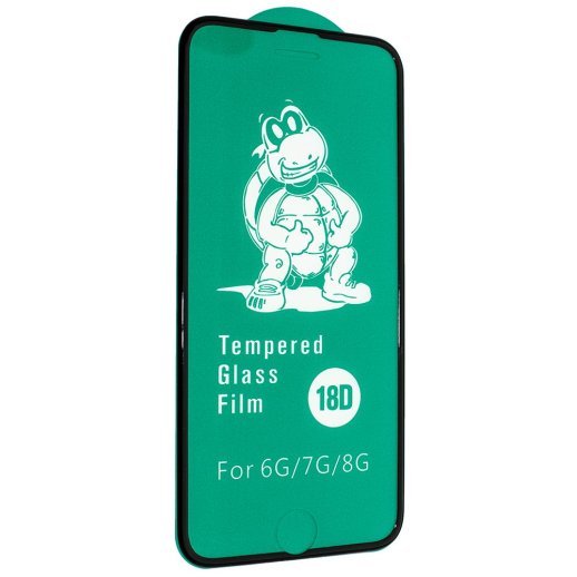 Захисне скло 18D із захисним бортом для APPLE IPHONE 6 / 7 / 8 ЧОРНИЙ