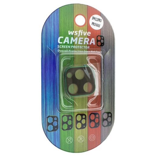 Захисне скло для камери метал WSFIVE CAMERA APPLE IPHONE 11 PRO | 11 PRO MAX чорний