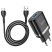 Мережевий зарядний пристрій HOCO N1 USB 2.4A + кабель USB - Type-C, чорний