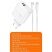 Мережевий зарядний пристрій WUW T70 GaN TYPE-C PD 65W | USB + USB кабель Type-C - Type-C