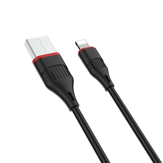 USB кабель BOROFONE BX17 USB - Lightning чорний