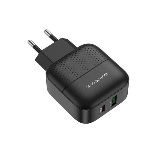 Мережевий зарядний пристрій BOROFONE BA46A Premium Type-C PD 18W + USB QC3.0